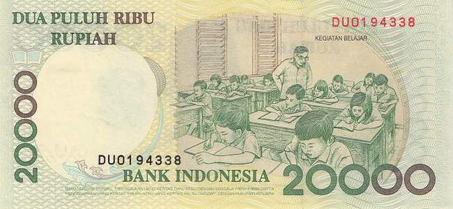 Indonesien 20.000 Rupiah 2001 p138d